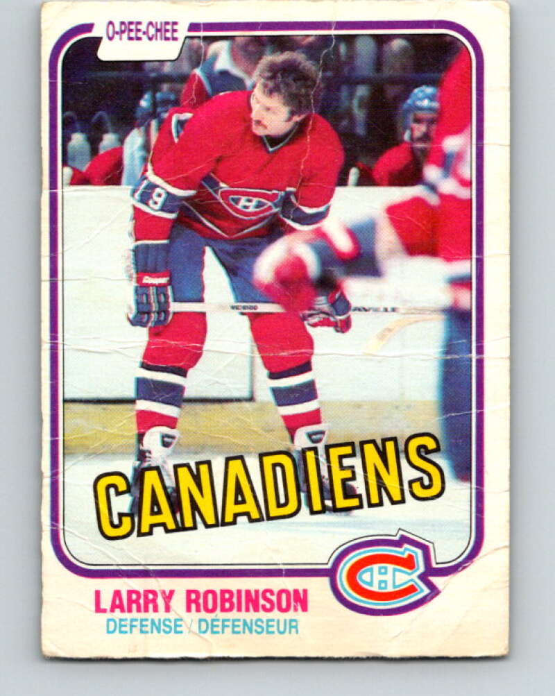 1981-82 O-Pee-Chee #179 Larry Robinson  Montreal Canadiens  V30733