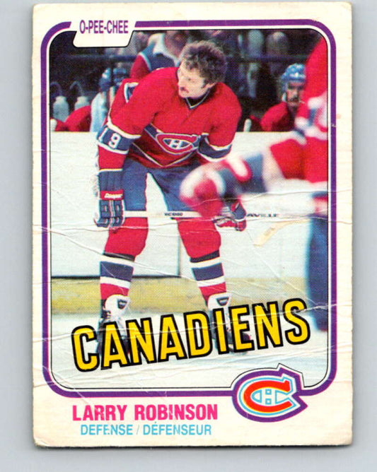 1981-82 O-Pee-Chee #179 Larry Robinson  Montreal Canadiens  V30734