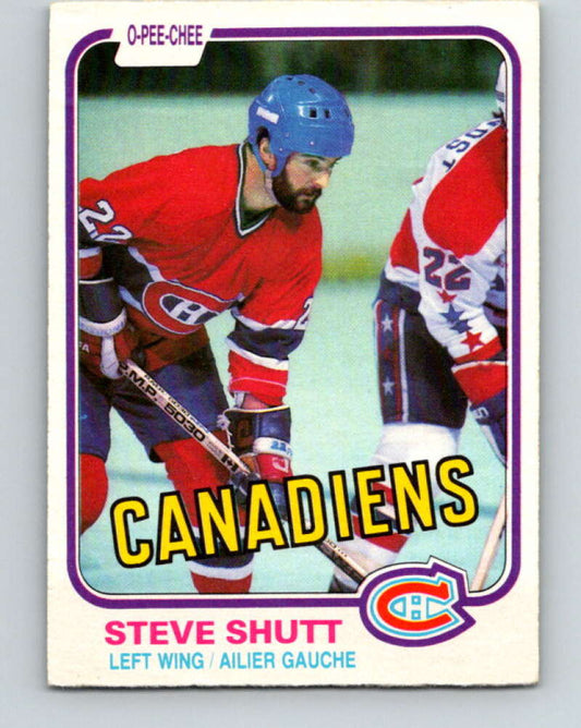 1981-82 O-Pee-Chee #180 Steve Shutt  Montreal Canadiens  V30736