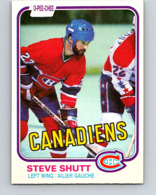 1981-82 O-Pee-Chee #180 Steve Shutt  Montreal Canadiens  V30738