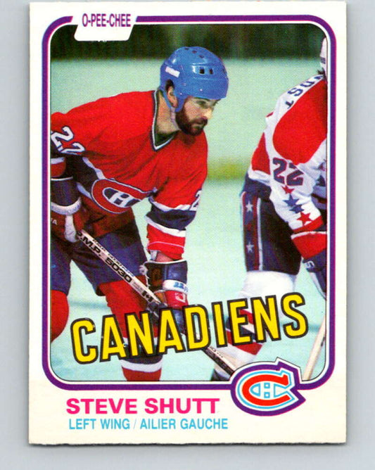 1981-82 O-Pee-Chee #180 Steve Shutt  Montreal Canadiens  V30742