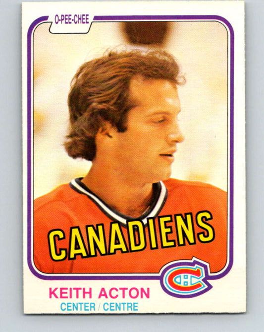 1981-82 O-Pee-Chee #181 Keith Acton  RC Rookie Montreal Canadiens  V30743