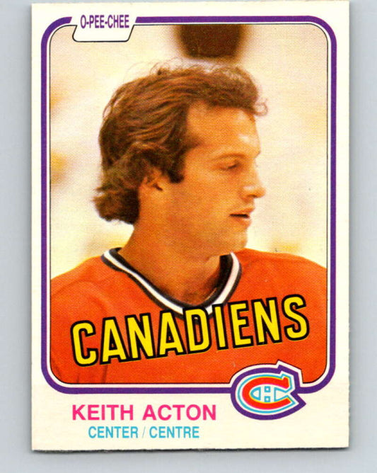 1981-82 O-Pee-Chee #181 Keith Acton  RC Rookie Montreal Canadiens  V30746