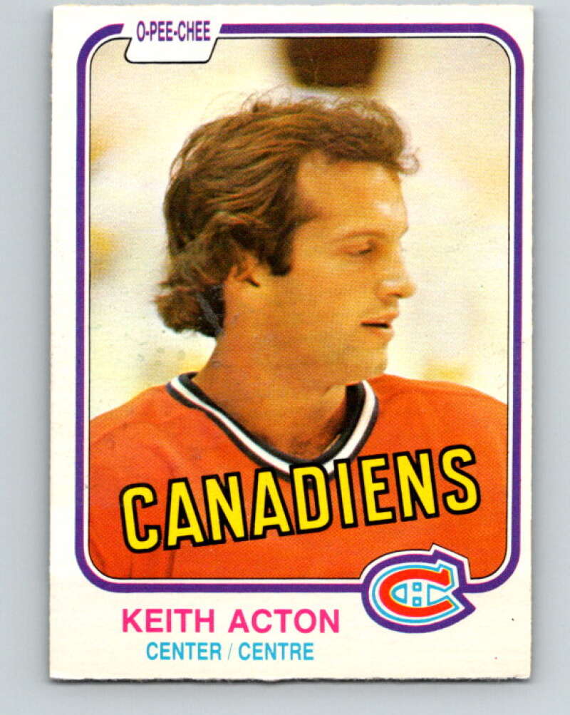 1981-82 O-Pee-Chee #181 Keith Acton  RC Rookie Montreal Canadiens  V30749