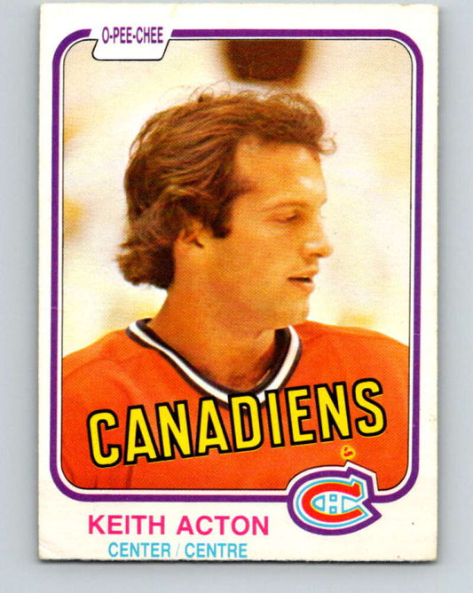 1981-82 O-Pee-Chee #181 Keith Acton  RC Rookie Montreal Canadiens  V30751