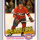 1981-82 O-Pee-Chee #182 Gaston Gingras  Montreal Canadiens  V30756