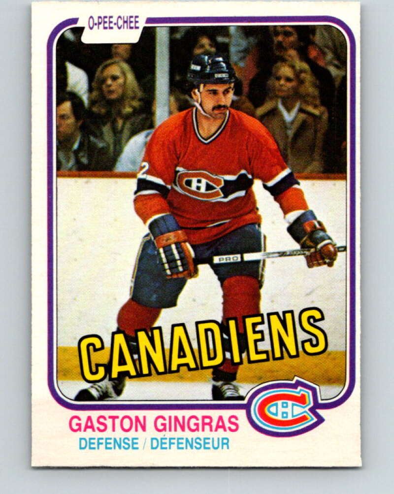 1981-82 O-Pee-Chee #182 Gaston Gingras  Montreal Canadiens  V30759