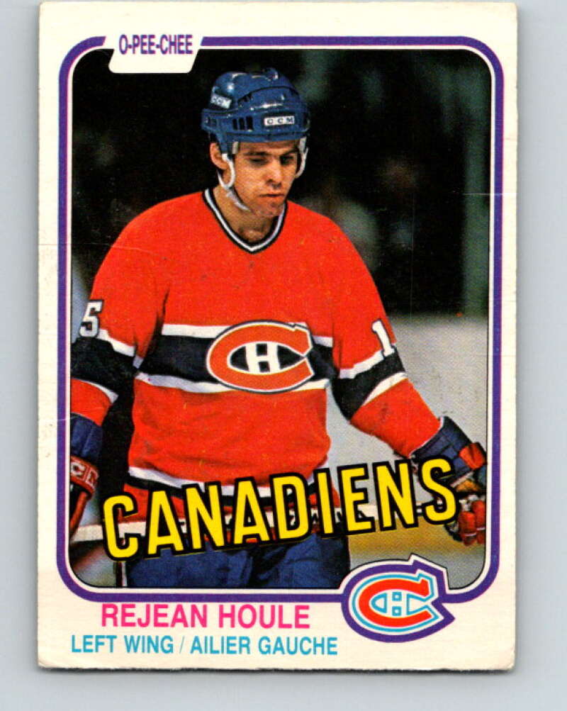 1981-82 O-Pee-Chee #183 Rejean Houle  Montreal Canadiens  V30768