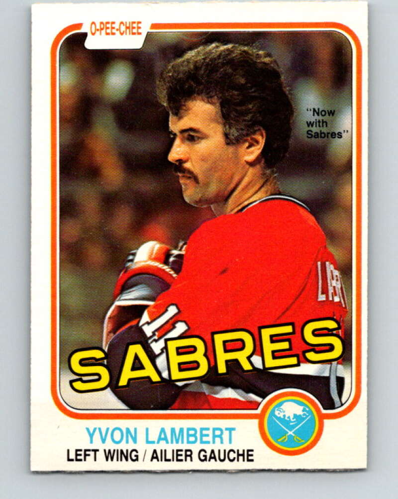 1981-82 O-Pee-Chee #185 Yvon Lambert  Montreal Canadiens  V30780