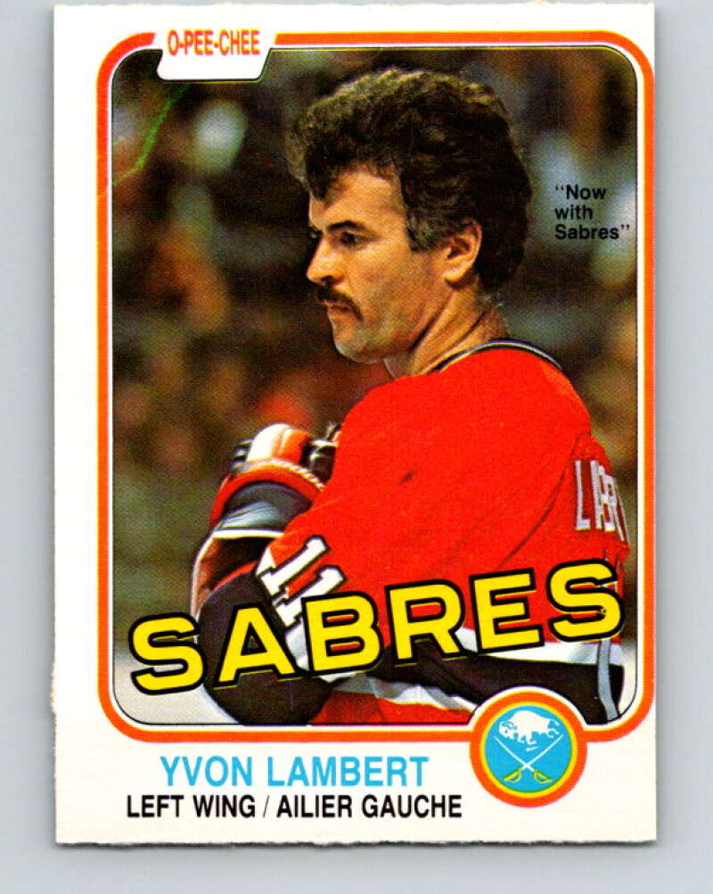 1981-82 O-Pee-Chee #185 Yvon Lambert  Montreal Canadiens  V30781