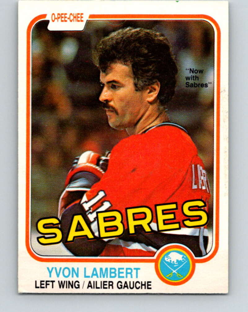 1981-82 O-Pee-Chee #185 Yvon Lambert  Montreal Canadiens  V30782