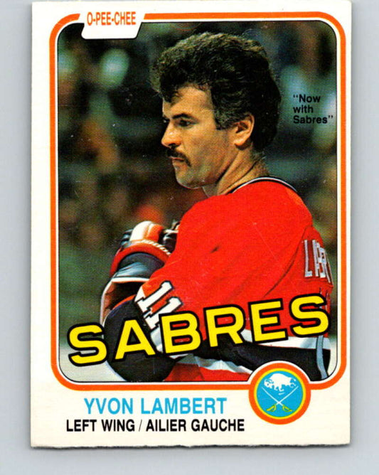 1981-82 O-Pee-Chee #185 Yvon Lambert  Montreal Canadiens  V30783