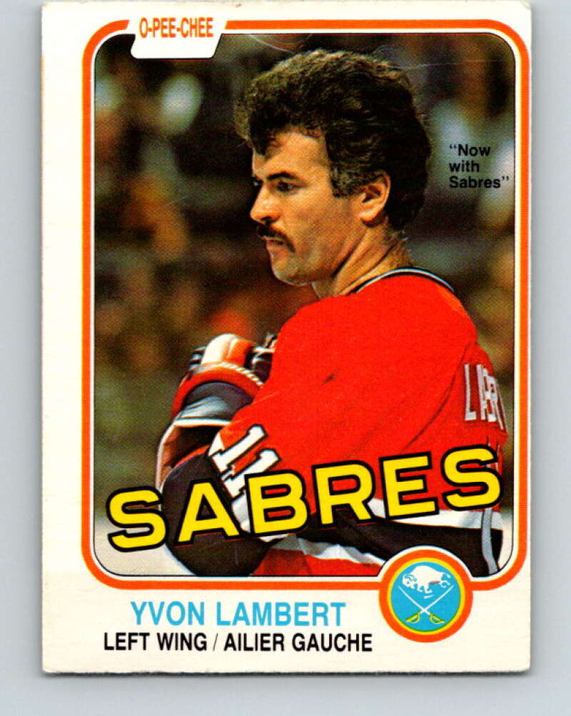 1981-82 O-Pee-Chee #185 Yvon Lambert  Montreal Canadiens  V30784