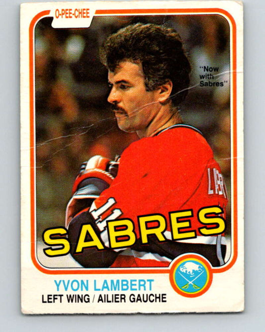 1981-82 O-Pee-Chee #185 Yvon Lambert  Montreal Canadiens  V30785