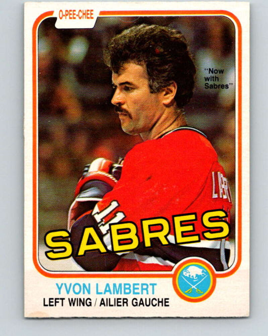 1981-82 O-Pee-Chee #185 Yvon Lambert  Montreal Canadiens  V30786