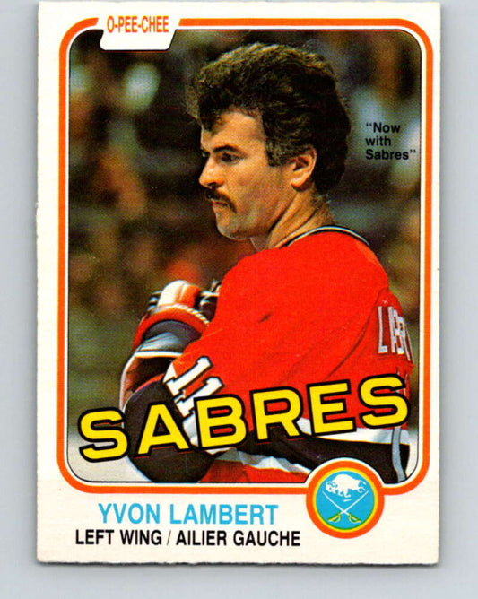 1981-82 O-Pee-Chee #185 Yvon Lambert  Montreal Canadiens  V30787