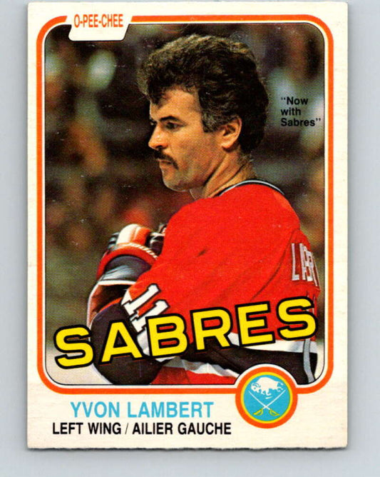 1981-82 O-Pee-Chee #185 Yvon Lambert  Montreal Canadiens  V30790