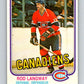 1981-82 O-Pee-Chee #186 Rod Langway  Montreal Canadiens  V30793