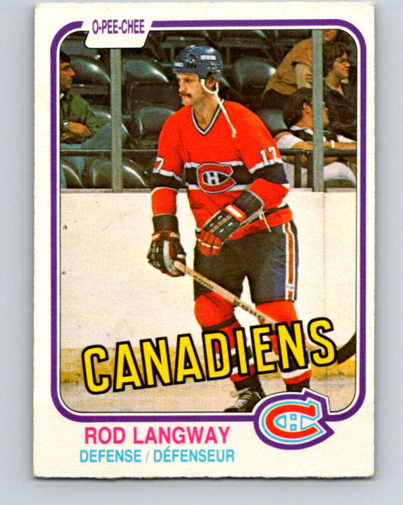 1981-82 O-Pee-Chee #186 Rod Langway  Montreal Canadiens  V30798