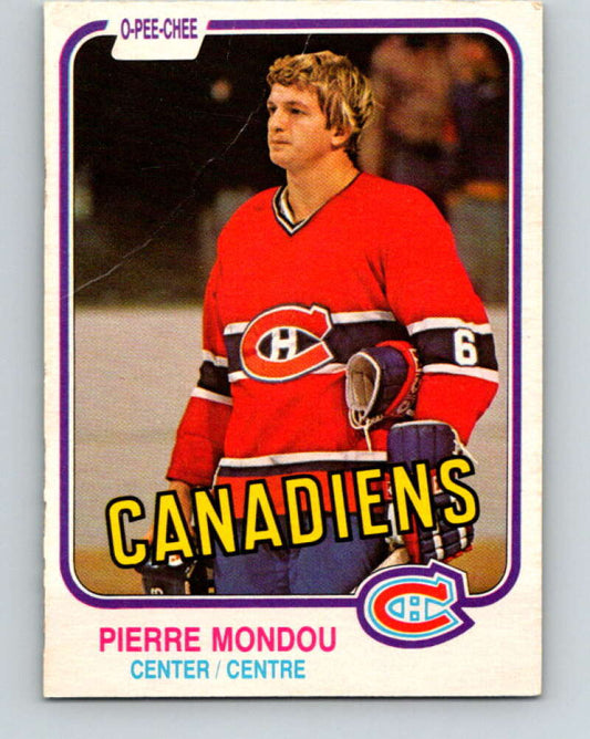 1981-82 O-Pee-Chee #188 Pierre Mondou  Montreal Canadiens  V30808