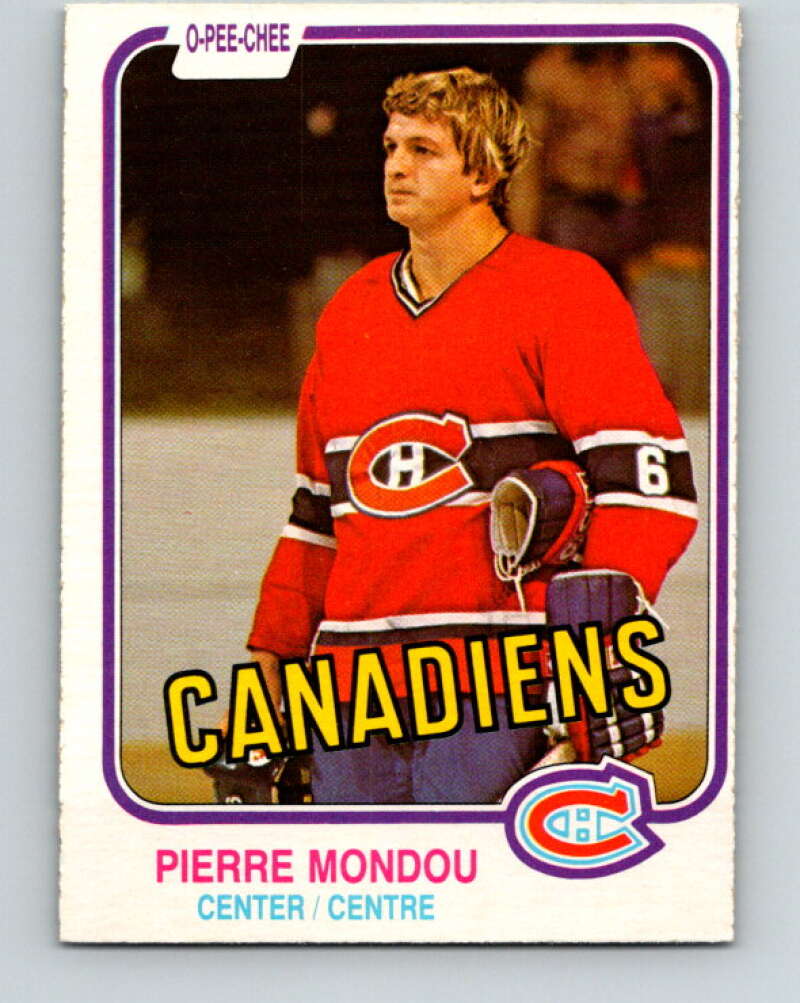 1981-82 O-Pee-Chee #188 Pierre Mondou  Montreal Canadiens  V30810