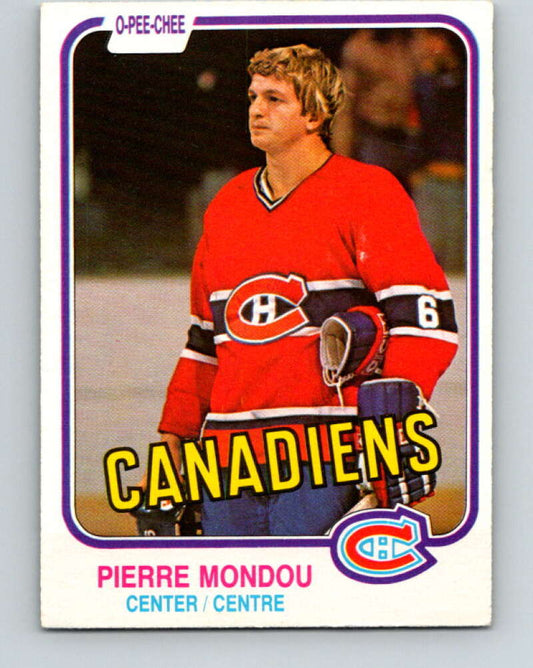 1981-82 O-Pee-Chee #188 Pierre Mondou  Montreal Canadiens  V30811