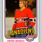 1981-82 O-Pee-Chee #188 Pierre Mondou  Montreal Canadiens  V30812