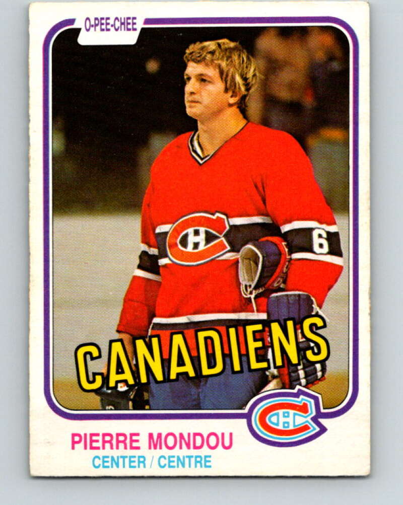 1981-82 O-Pee-Chee #188 Pierre Mondou  Montreal Canadiens  V30812