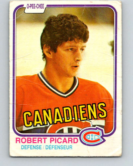 1981-82 O-Pee-Chee #189 Robert Picard  Montreal Canadiens  V30814