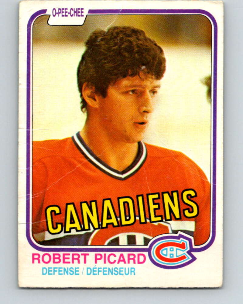 1981-82 O-Pee-Chee #189 Robert Picard  Montreal Canadiens  V30816