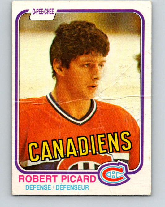 1981-82 O-Pee-Chee #189 Robert Picard  Montreal Canadiens  V30818