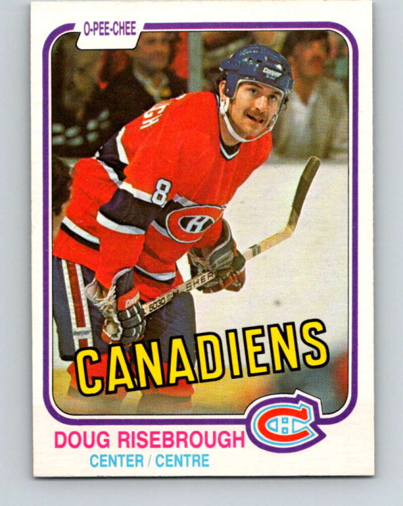 1981-82 O-Pee-Chee #190 Doug Risebrough  Montreal Canadiens  V30822