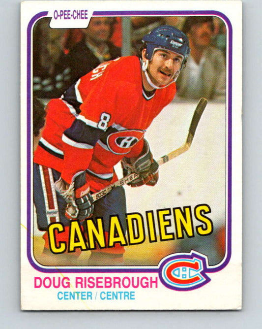 1981-82 O-Pee-Chee #190 Doug Risebrough  Montreal Canadiens  V30823