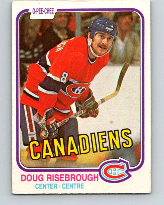 1981-82 O-Pee-Chee #190 Doug Risebrough  Montreal Canadiens  V30825