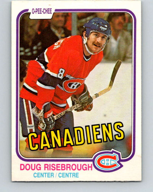 1981-82 O-Pee-Chee #190 Doug Risebrough  Montreal Canadiens  V30827