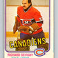 1981-82 O-Pee-Chee #191 Richard Sevigny  Montreal Canadiens  V30831