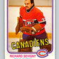 1981-82 O-Pee-Chee #191 Richard Sevigny  Montreal Canadiens  V30832
