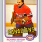1981-82 O-Pee-Chee #191 Richard Sevigny  Montreal Canadiens  V30833