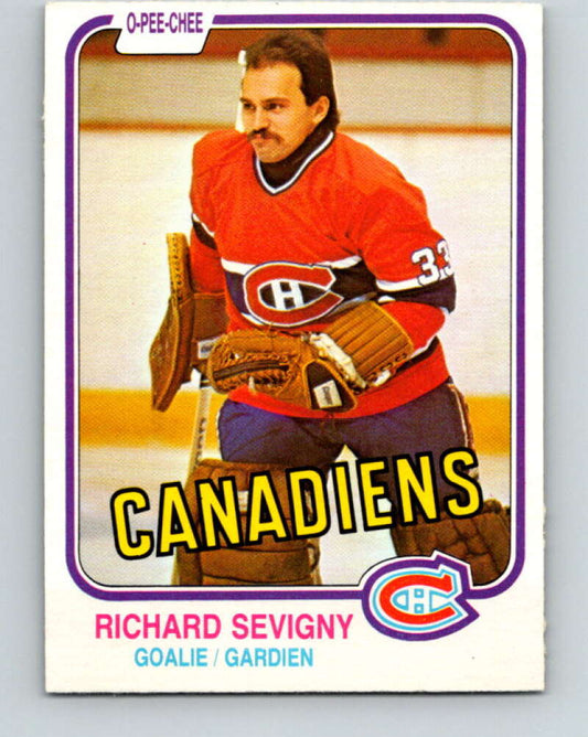 1981-82 O-Pee-Chee #191 Richard Sevigny  Montreal Canadiens  V30833