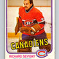 1981-82 O-Pee-Chee #191 Richard Sevigny  Montreal Canadiens  V30834