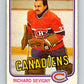 1981-82 O-Pee-Chee #191 Richard Sevigny  Montreal Canadiens  V30836
