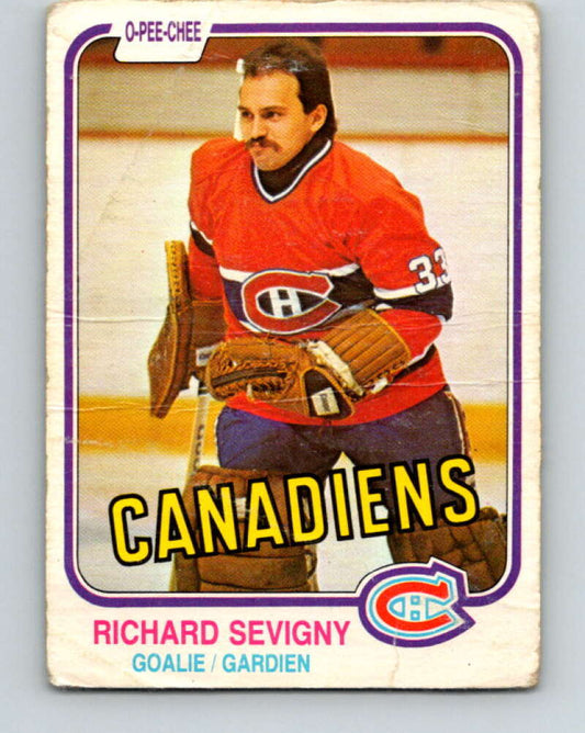 1981-82 O-Pee-Chee #191 Richard Sevigny  Montreal Canadiens  V30836