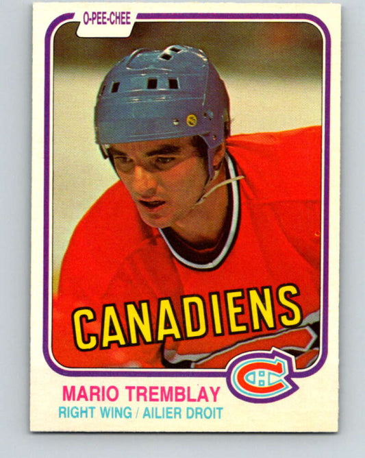 1981-82 O-Pee-Chee #192 Mario Tremblay  Montreal Canadiens  V30837