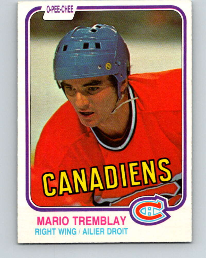 1981-82 O-Pee-Chee #192 Mario Tremblay  Montreal Canadiens  V30840