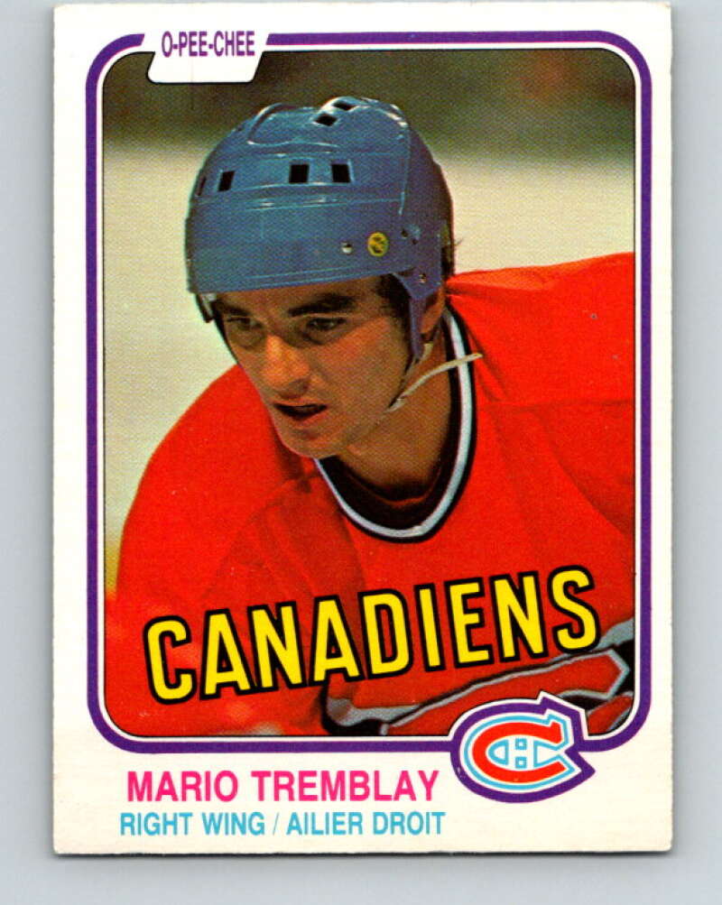 1981-82 O-Pee-Chee #192 Mario Tremblay  Montreal Canadiens  V30841