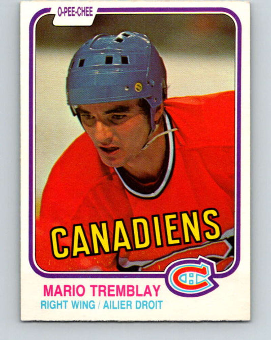 1981-82 O-Pee-Chee #192 Mario Tremblay  Montreal Canadiens  V30843