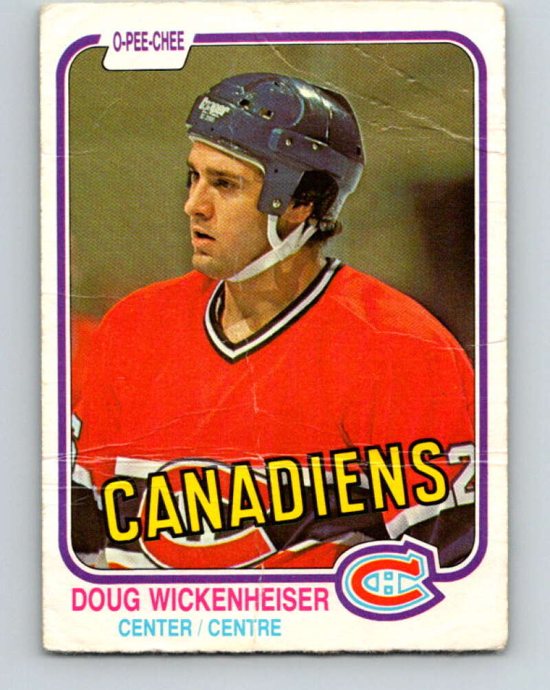 1981-82 O-Pee-Chee #193 Doug Wickenheiser RC Rookie Canadiens  V30846