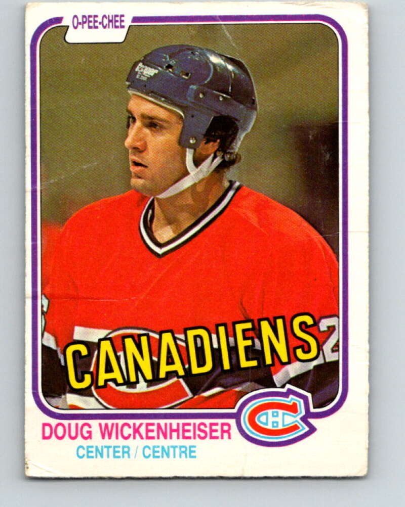 1981-82 O-Pee-Chee #193 Doug Wickenheiser RC Rookie Canadiens  V30847