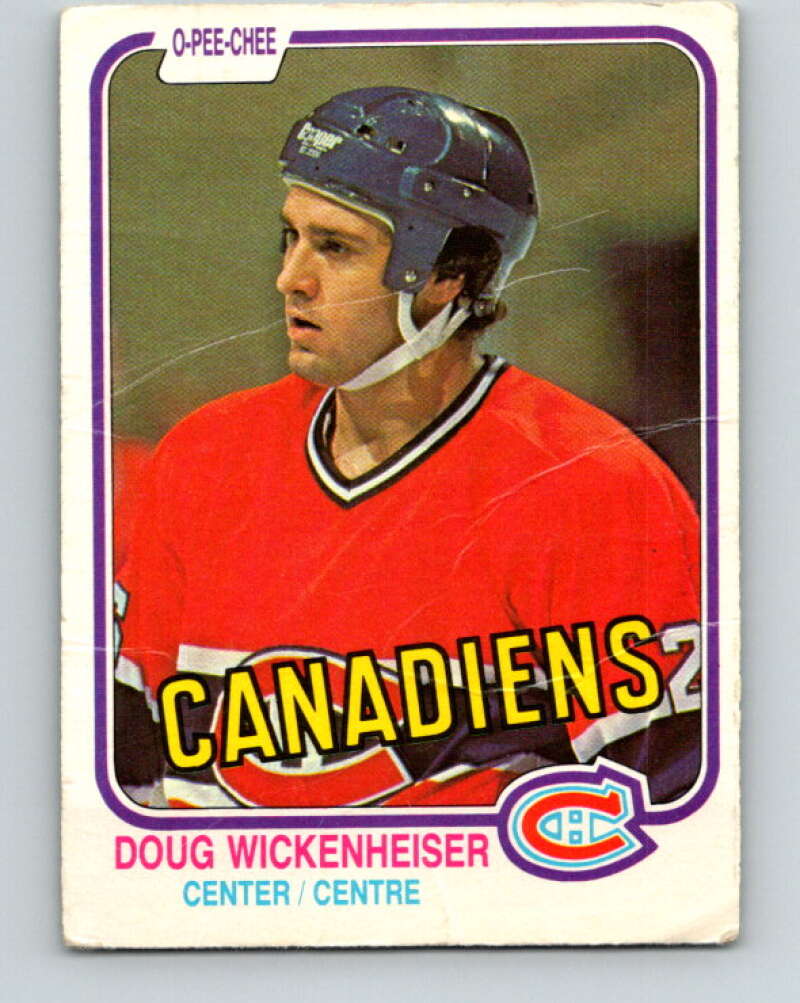 1981-82 O-Pee-Chee #193 Doug Wickenheiser RC Rookie Canadiens  V30848