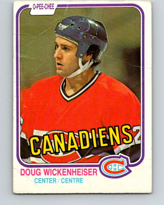 1981-82 O-Pee-Chee #193 Doug Wickenheiser RC Rookie Canadiens  V30850